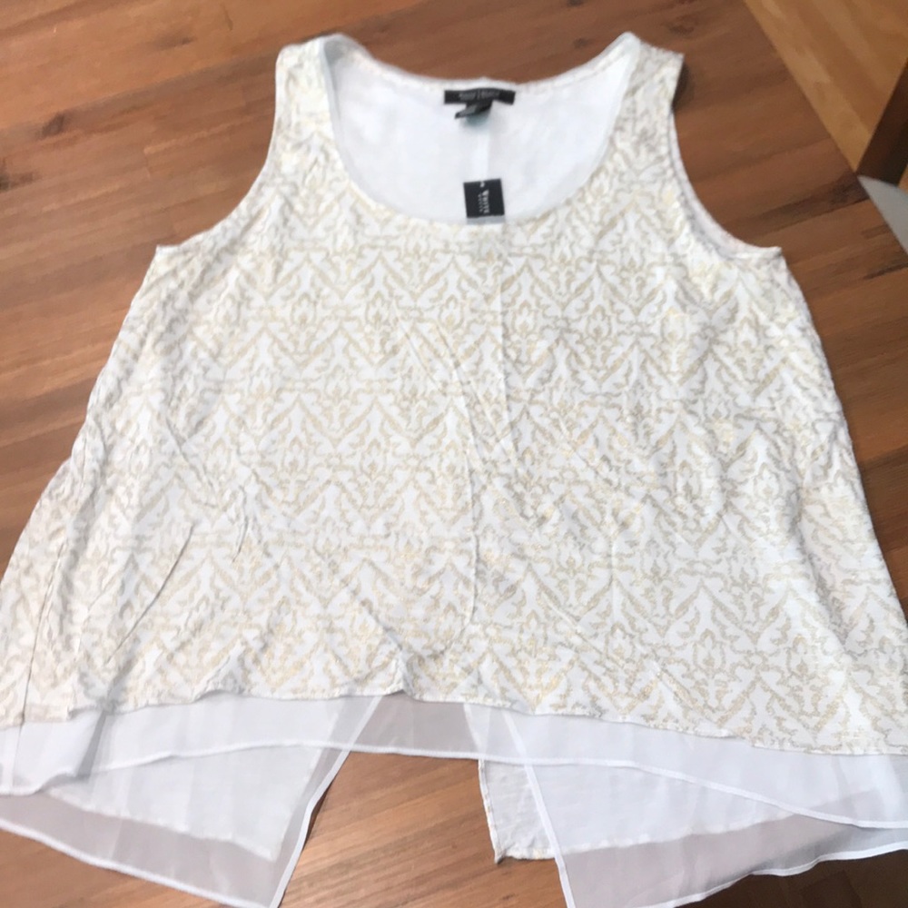 White and gold tank. Brand new with tags. Size M